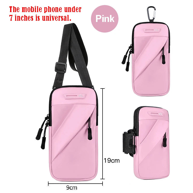Mobile Phone Bag Wrist Armbands Running Bag For Phone Mp3 Mp4 Bags Armband On The Phone Bags Accessories Sleeve Bags Women's Bag Peaceful Pleasures Health and Wellness Pink with strap China Mainland