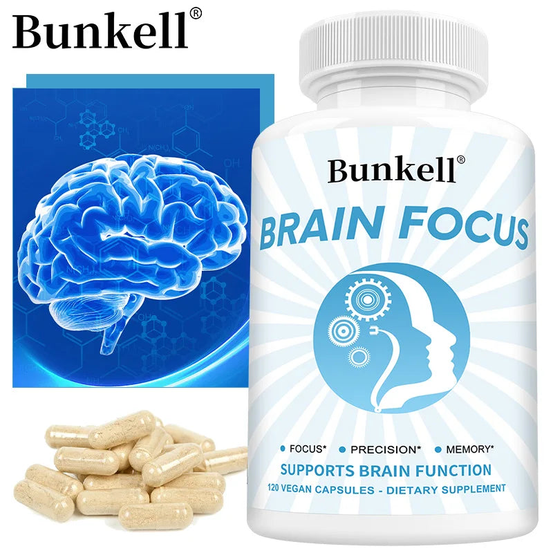 Brain Supplement with Bacopa Monnieri 300mg - Boost Memory, Focus & Cognitive Function, Nootropic Brain Support, 120 Capsules Peaceful Pleasures Health and Wellness