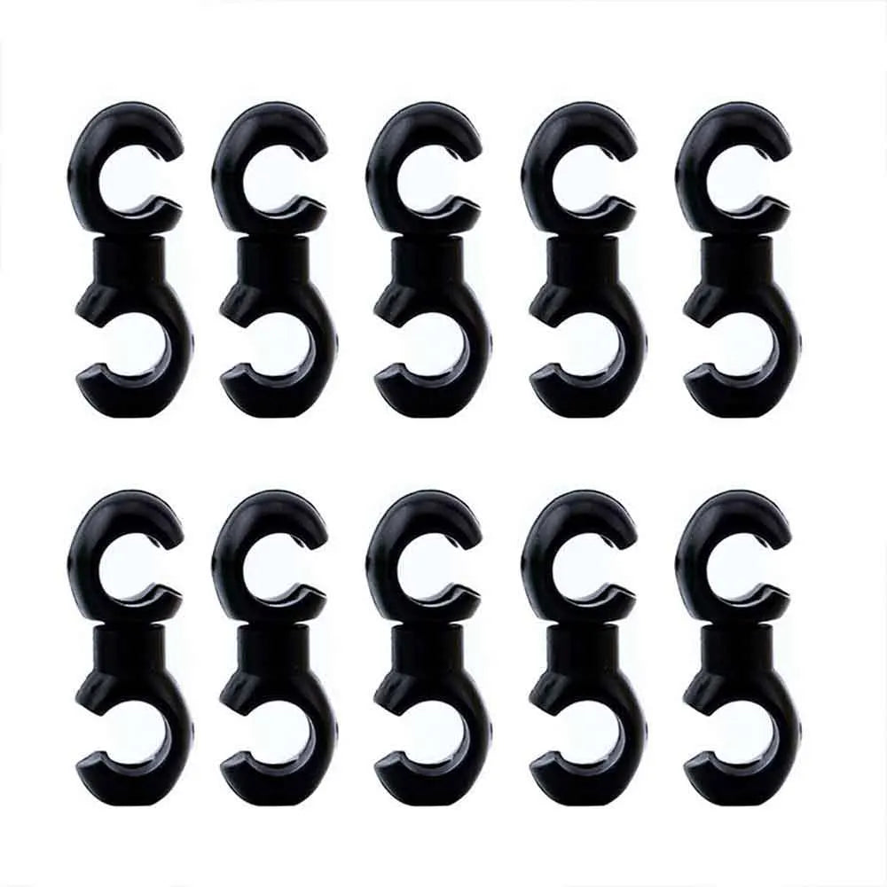 10-Pack Rotatable Bike Cable Clips – MTB Brake & Shift S-Hook
