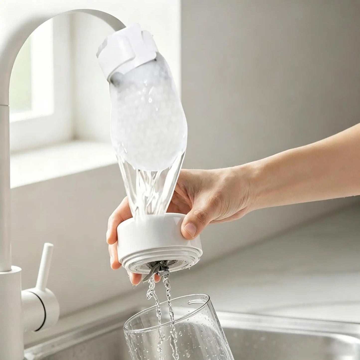 Reusable Faucet Filter Cotton Bag Fine Fiber Purification Sock Sediment Barrier For Limescale, Kitchen Bath Shower Coffee Drink Peaceful Pleasures Health and Wellness