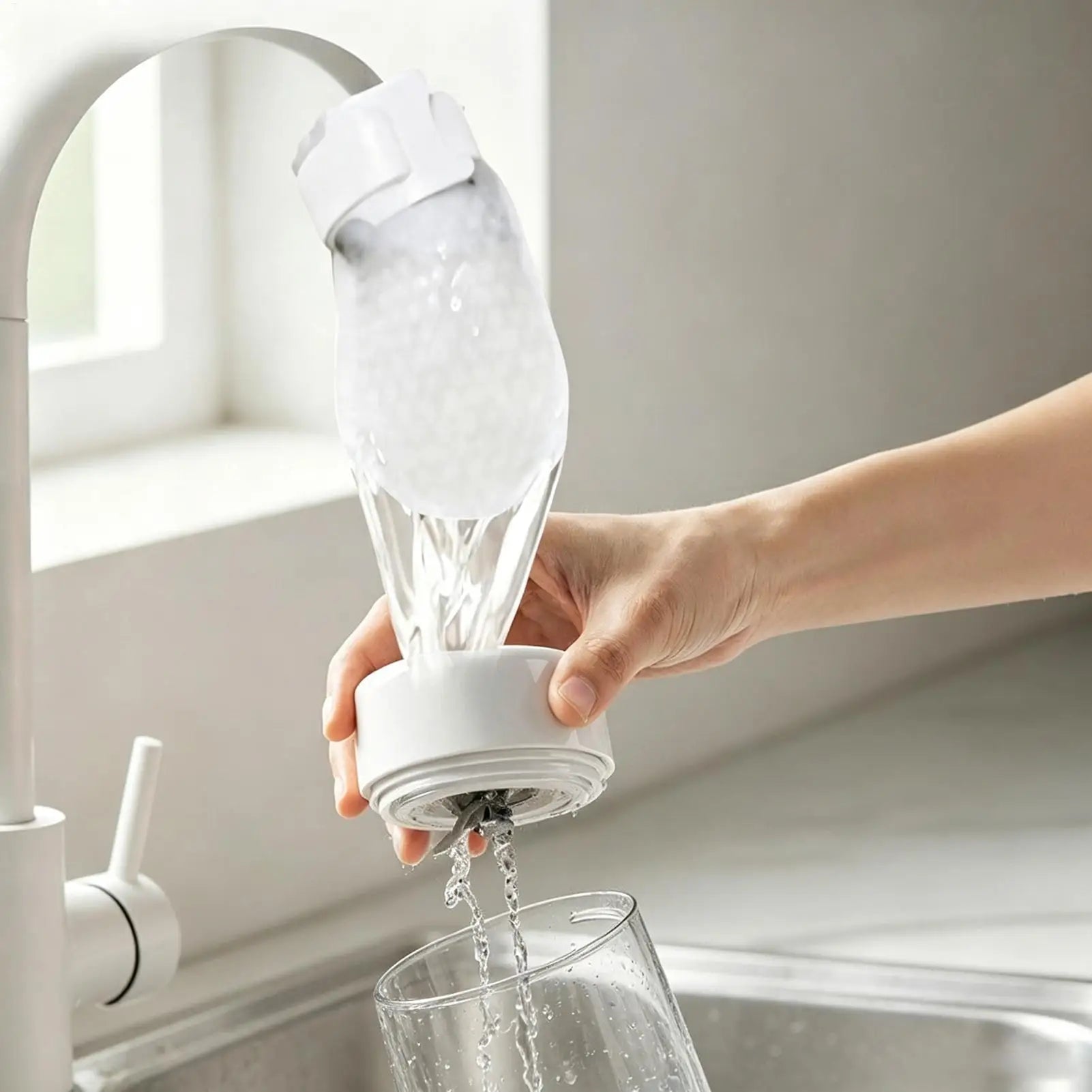 Reusable Faucet Filter Cotton Bag Fine Fiber Purification Sock Sediment Barrier For Limescale, Kitchen Bath Shower Coffee Drink Peaceful Pleasures Health and Wellness