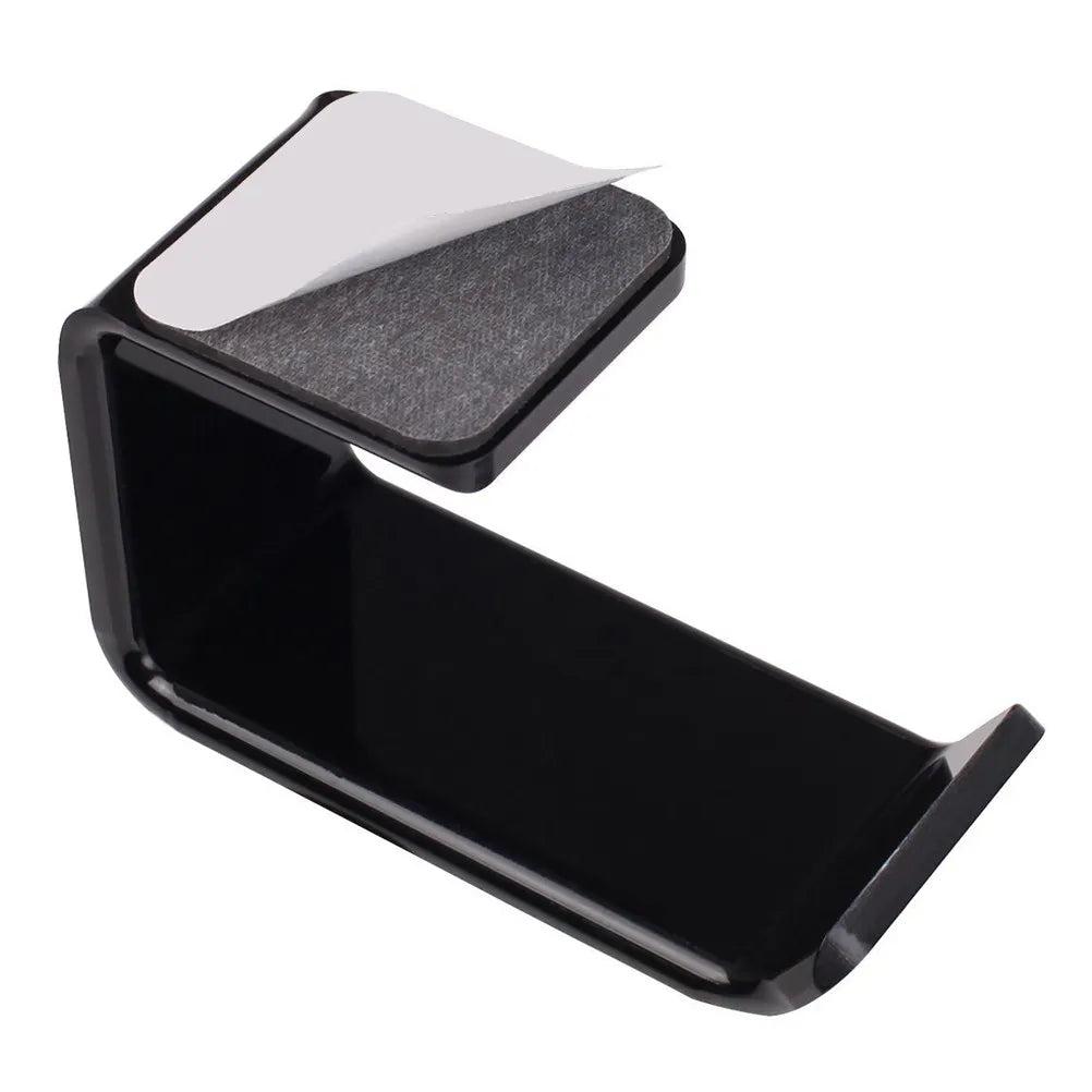 Headphone Earphone Hanging Rack Rotatable Holder Durable Wall Desk Stand Bracket Black Elegant Comfortable Design Peaceful Pleasures Health and Wellness 1pc
