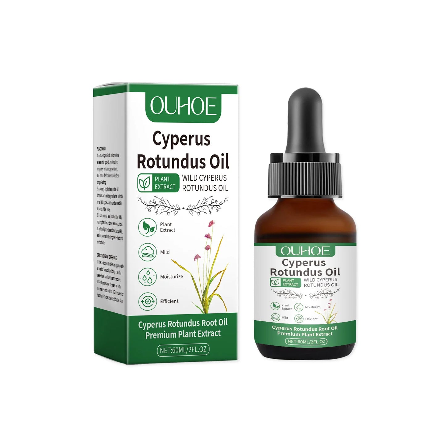 Cyperus Rotundus Hair Removal Inhibitor Cream | After Shave Hair Removal Inhibitor Peaceful Pleasures Health and Wellness 60ml boxed
