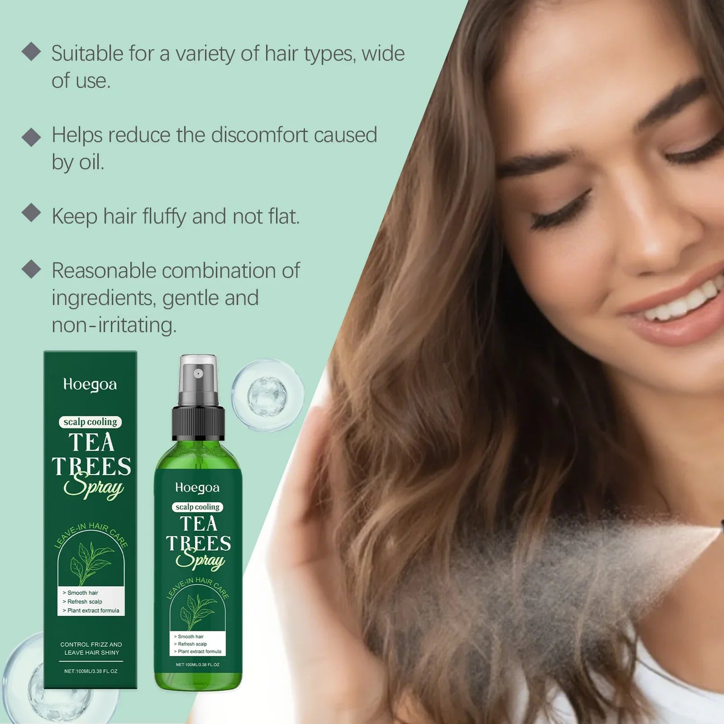 HOEGOA Tea Tree Oil Hair Growth & Strengthening Spray 100ml