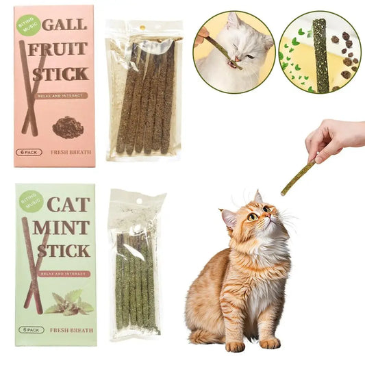 6-Pack Silvervine Matatabi Cat Chew Sticks | Dental & Play Toy Cat Chew Toy Peaceful Pleasures Health and Wellness