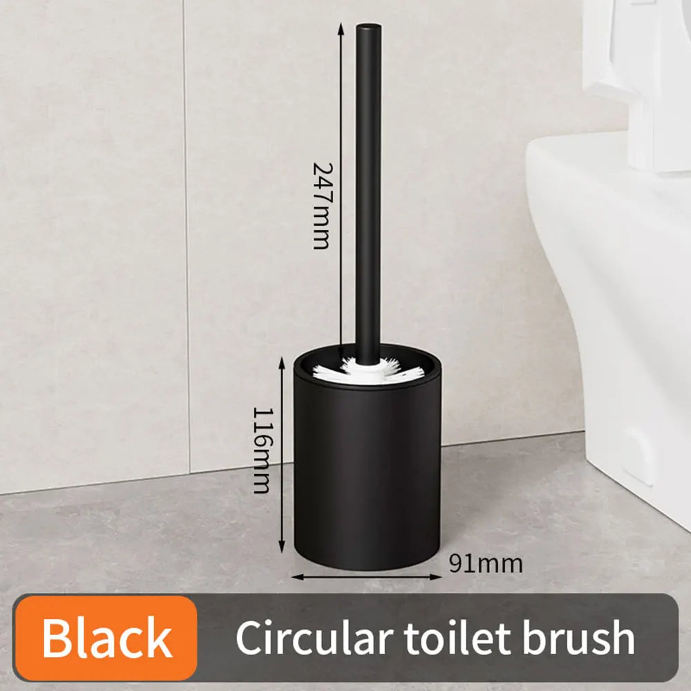 Luxury Wall-Mounted Toilet Brush Holder | Chrome Aluminum