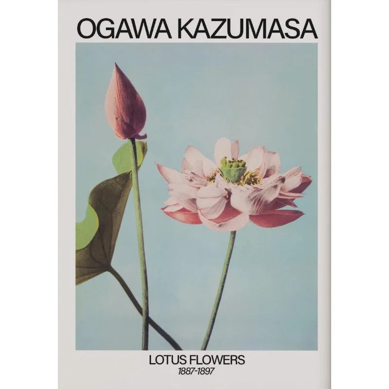 Retro Japanese Floral Illustration Poster Nature Botanical Flower Dahlia Sakura Azalea Canvas Painting Wall Art Room Home Dec Peaceful Pleasures Health and Wellness