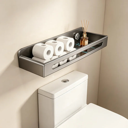 No-Drill Suction Cup Bathroom Shelf & Shampoo Holder Rack Bathroom Wall Shelf Peaceful Pleasures Health and Wellness