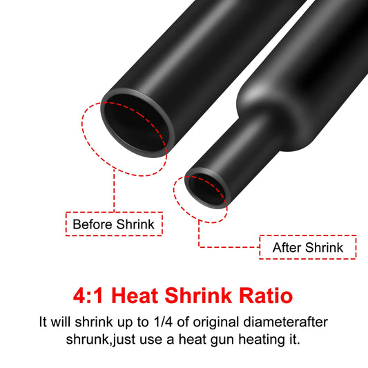 Dual Wall Adhesive Heat Shrink Tubing 4:1 – 4 to 20mm Sizes Heat Shrink Tubing Oasis Select