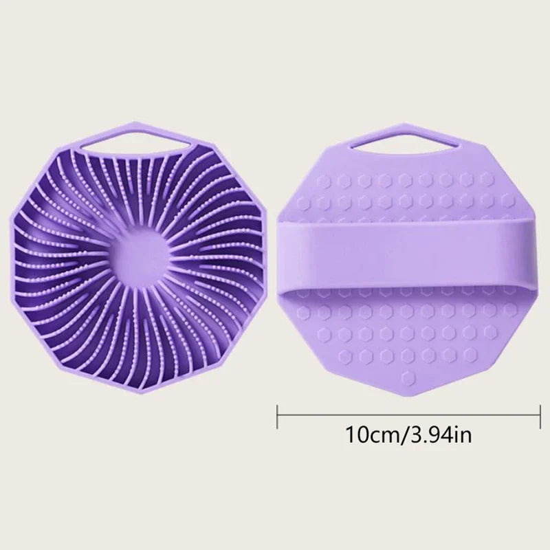 Soft Silicone Exfoliating Brush Cleanser Manual Body Cleansing Scrubber Shower Gentle Massage Bath Brush Bathroom Accessorie Peaceful Pleasures Health and Wellness