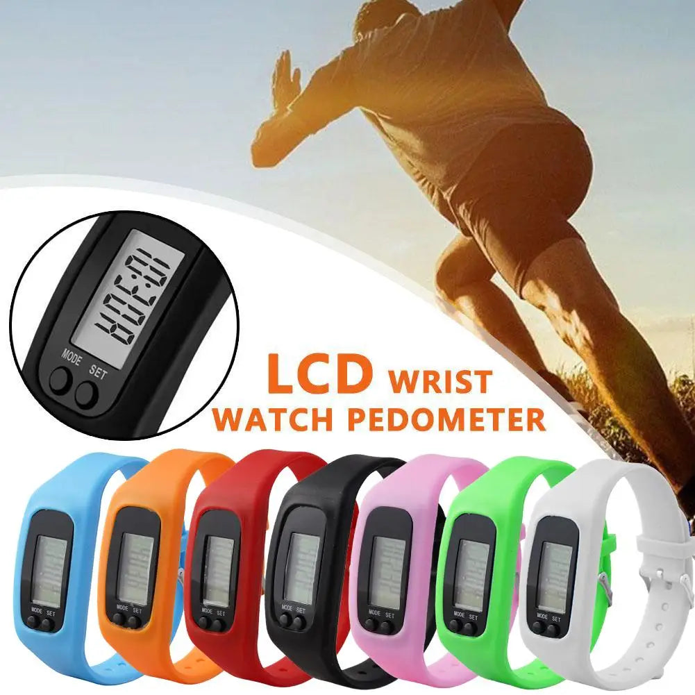 Silicone Pedometer Step Counter Watch – Digital LED Fitness Tracker Bracelet Peaceful Pleasures Health and Wellness