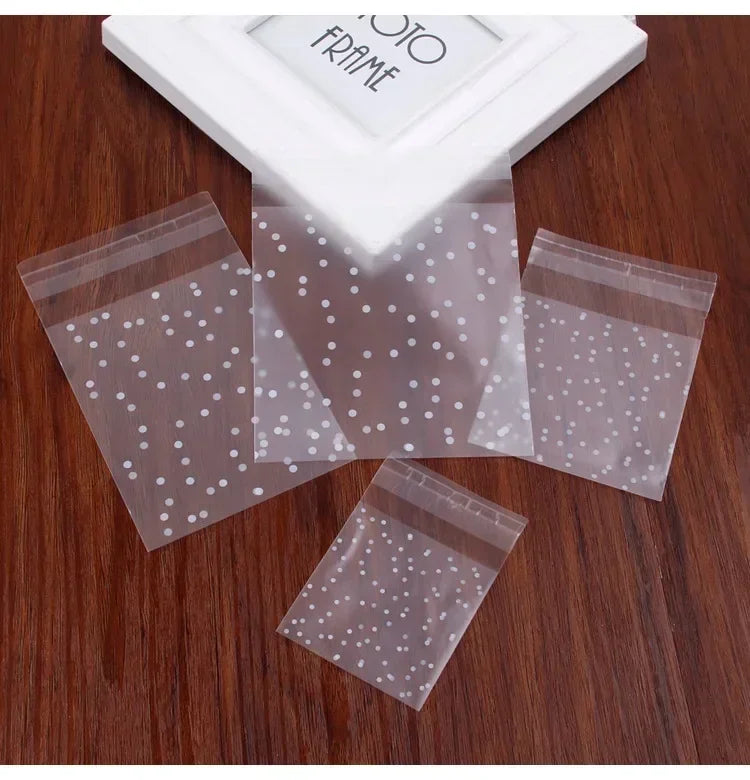 100pcs Christmas Self-Adhesive Candy Treat Bags – Party Packaging Party Favor Bags Peaceful Pleasures Health and Wellness