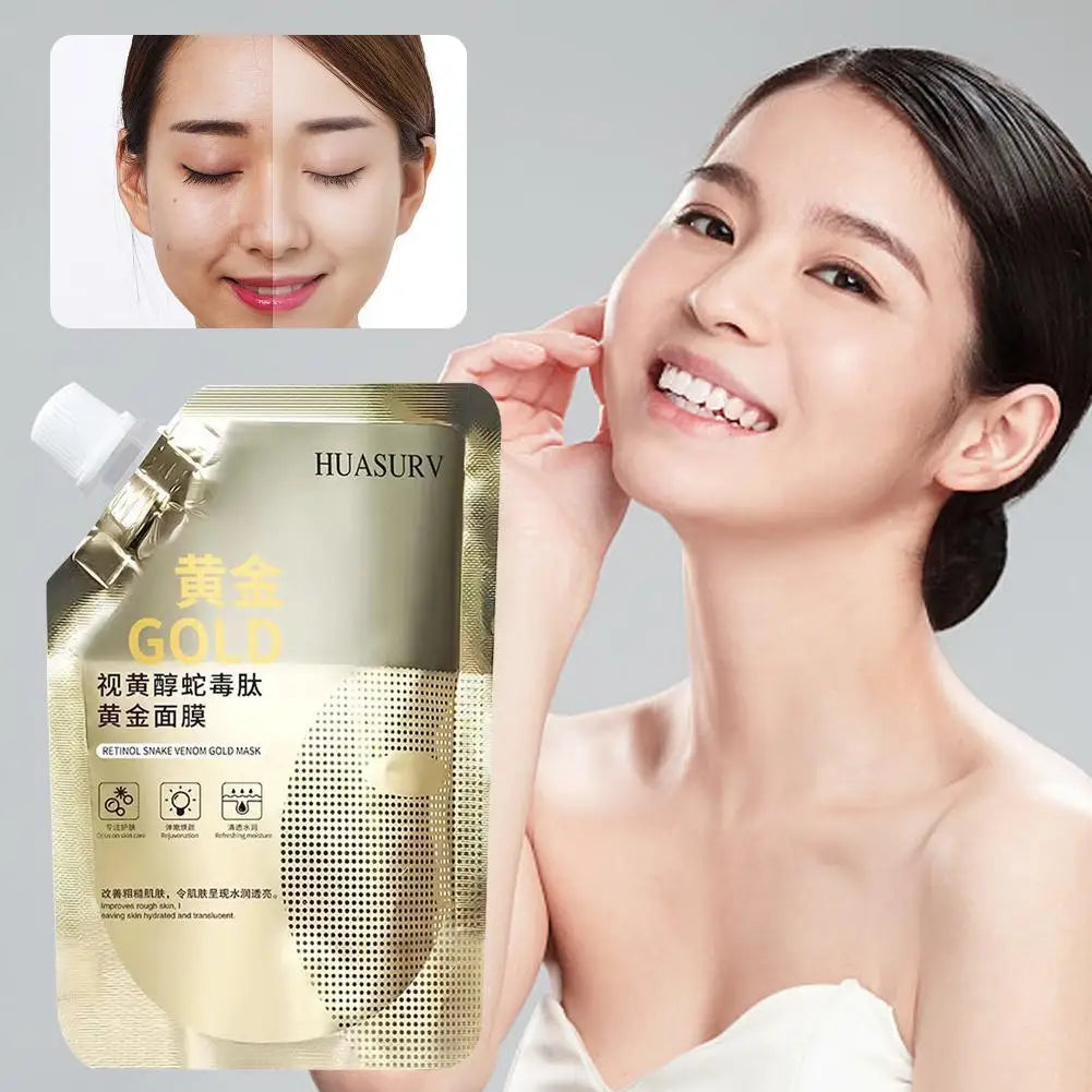 Gold Retinol Snake Venom Peel Off Mask for Deep Cleansing Peaceful Pleasures Health and Wellness