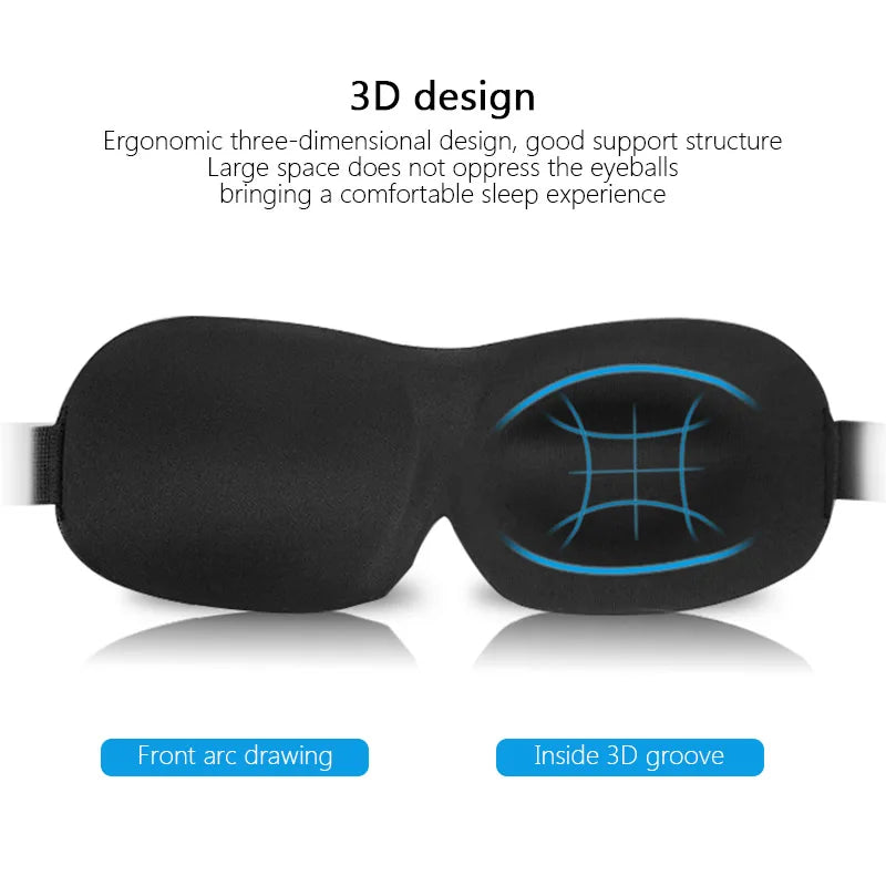 3D Memory Foam Sleep Mask – Light Blocking Eye Cover