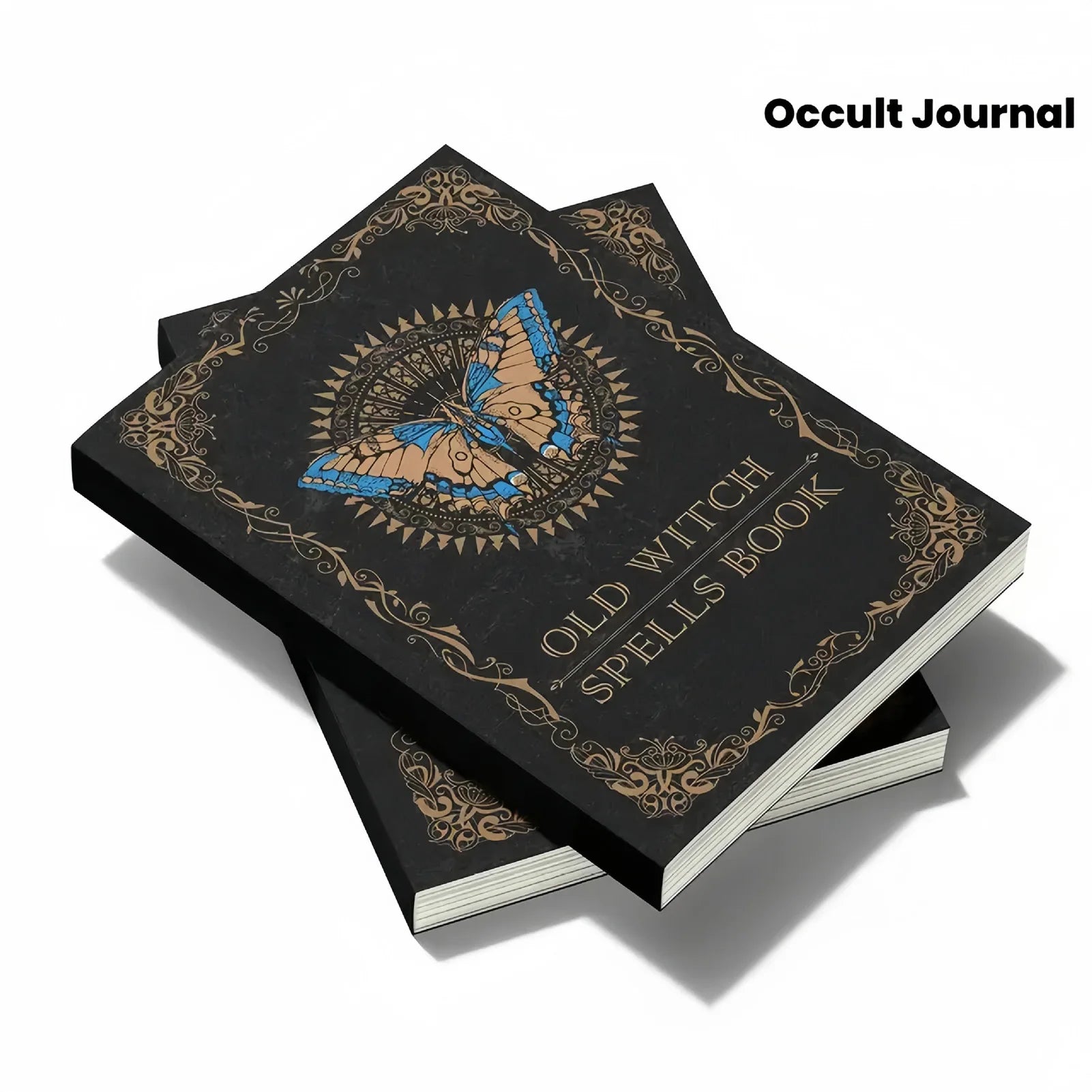 Witchcraft Spell Book Vintage Leather Look with Customizable Cover for Halloween Cosplay and RPG Blank Pages Peaceful Pleasures Health and Wellness