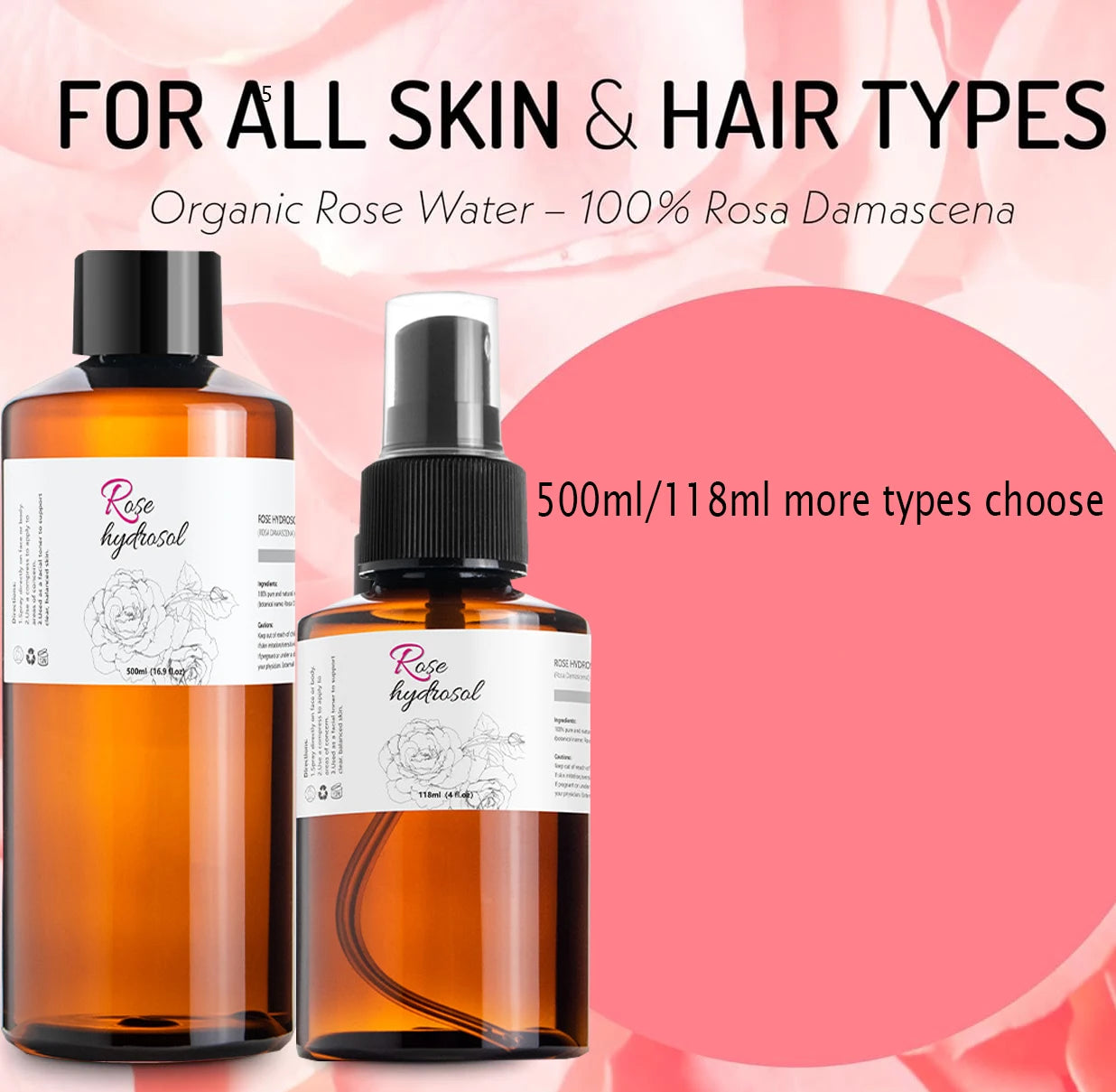 118ml/500ml Toner Hydrosol Moisturizing Firming Skin Soothing Repairing Skin Barrier Brightening Rice Facial Toner Skin Care Peaceful Pleasures Health and Wellness