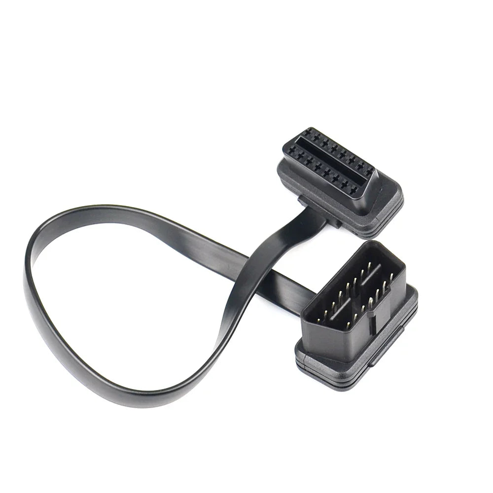 OBD2 16-Pin Flat Extension Cable 30/60/100CM Male to Female