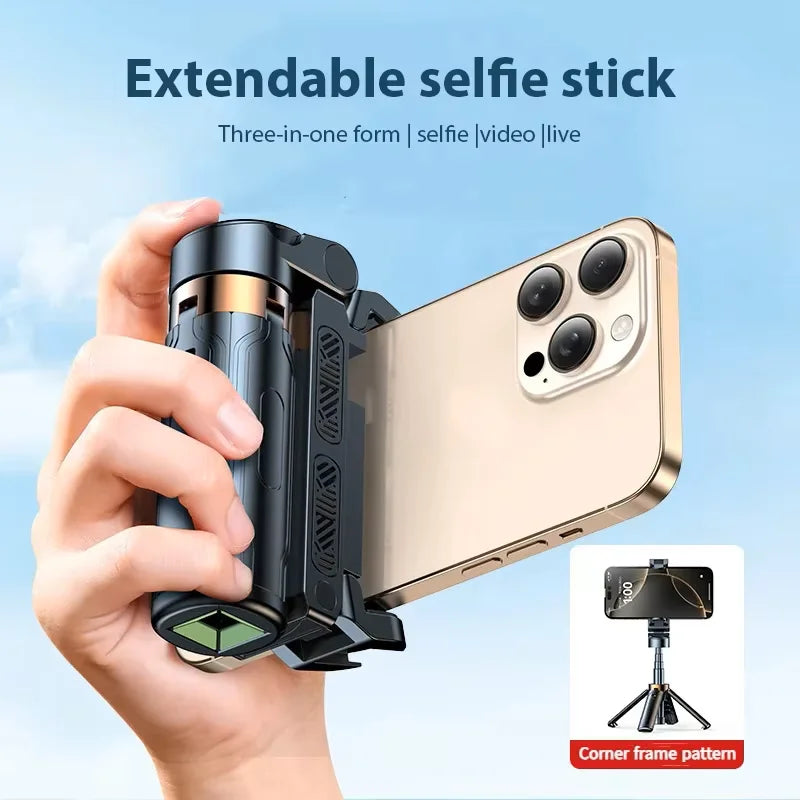 Foldable Mini Universal Selfie Stick Tripod - Portable Phone Stand with Detachable Wireless Remote Control Peaceful Pleasures Health and Wellness