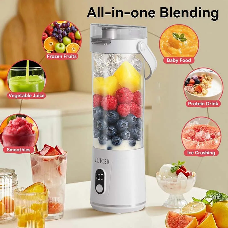 New Wireless Portable Household Juicer for Bestseller Juice Cup USB-Charged Small Automatic Cleaning Capacity Peaceful Pleasures Health and Wellness