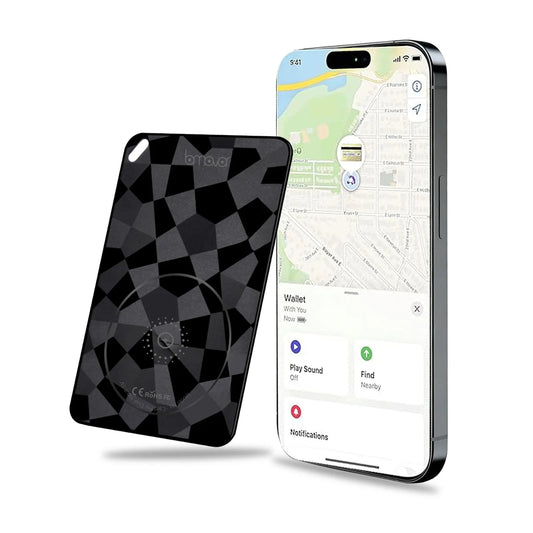 Ultra Thin GPS Tracker Card for Apple Find My & Android Find Hub, Smart Anti-Loss Device Wireless Rechargeable Locator Peaceful Pleasures Health and Wellness