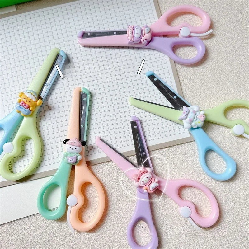 Cartoon Mini Safety Scissors for Kids, Students & DIY Crafts Mini Craft Scissors Peaceful Pleasures Health and Wellness