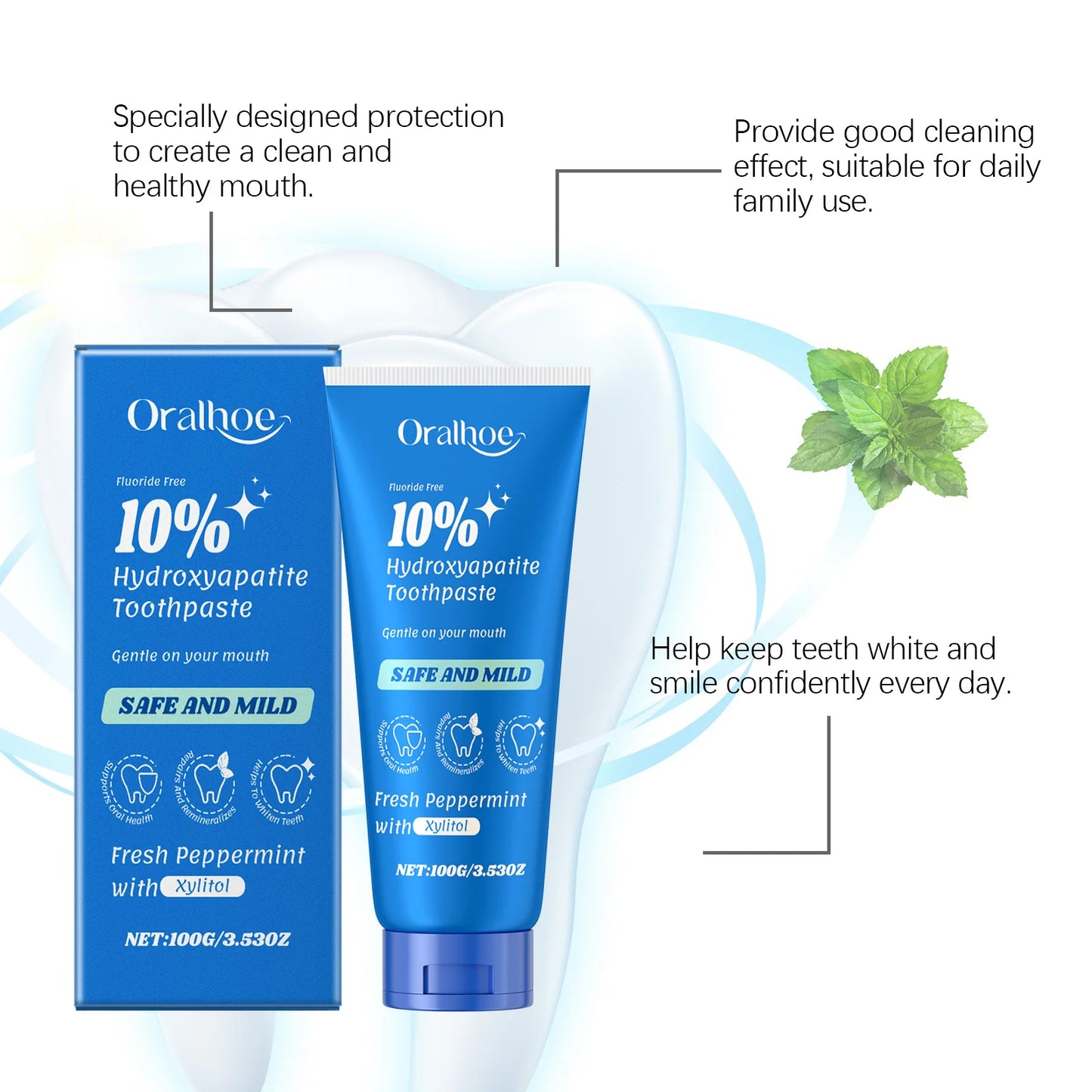 Oralhoe Whitening Toothpaste – Remove Stains & Fresh Breath