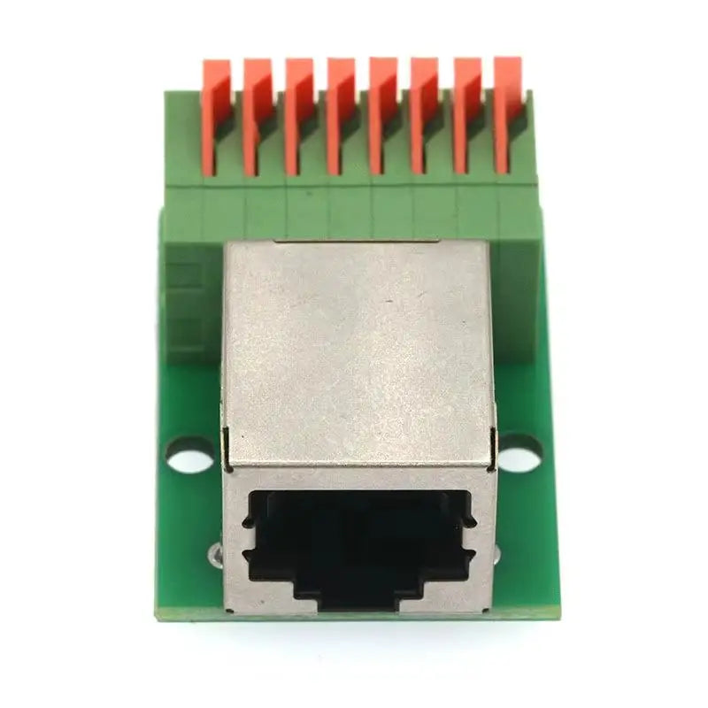 Data Adapter Board Female Socket Guide Rail Installation Terminals Connector RJ45 Network Port Terminal Block Welding Free Peaceful Pleasures Health and Wellness