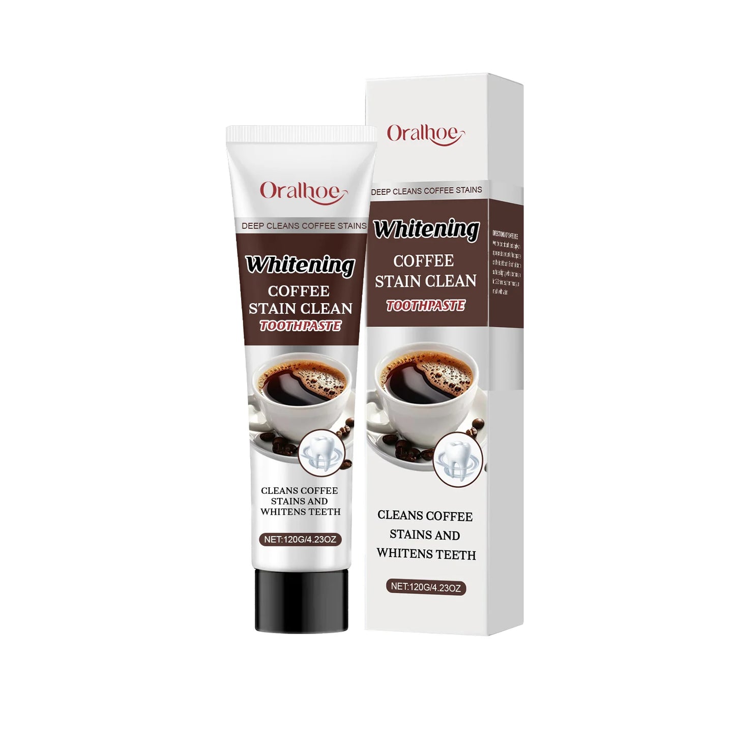 Oralhoe Whitening Toothpaste | Coffee Stain & Plaque Remover