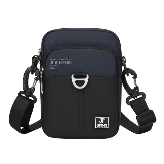 Men's Mini Crossbody Bag Durable High Density Oxford Cloth Adjustable Belt Multiple Compartments for Outdoor Hiking Daily Peaceful Pleasures Health and Wellness