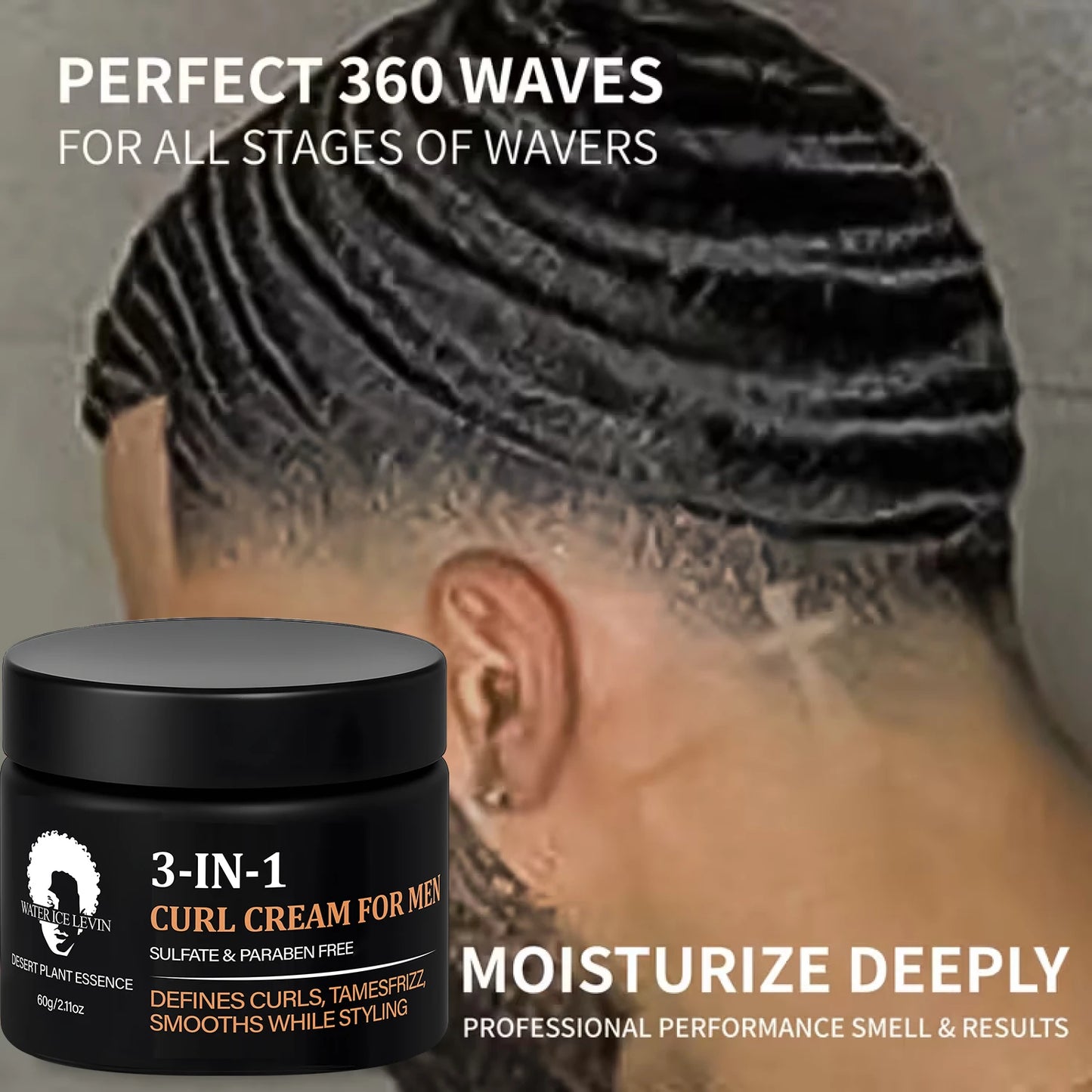 3-in-1 Curl Cream – Sulfate & Paraben Free | Defines & Smooths