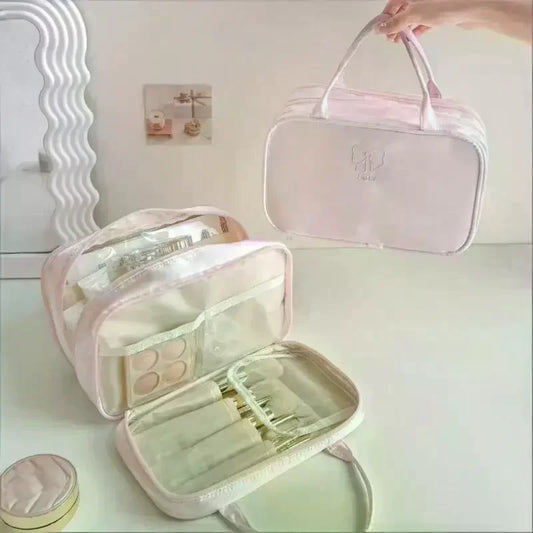 Large Travel Cosmetic Bag – Lightweight Nylon Toiletry Organizer Travel Cosmetic Bag Oasis Select Default Title