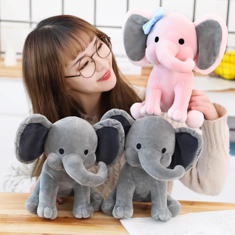 Soft Cute PP Cotton Stuffed Elephant Plush Toy Soothing Sleep Companion for Babies Kids Birthday Gift Children's Sleep Companion Peaceful Pleasures Health and Wellness