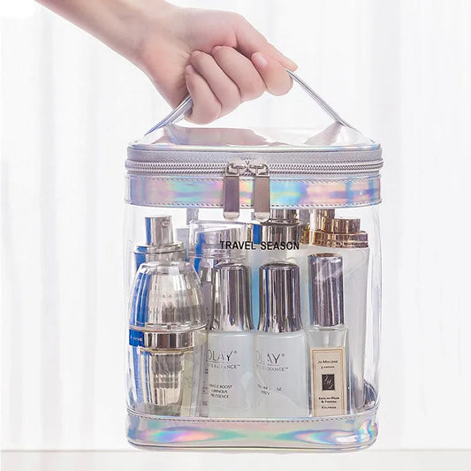 Clear PVC Makeup Bag – Large Travel Toiletry Organizer Cosmetic Travel Bag Oasis Select