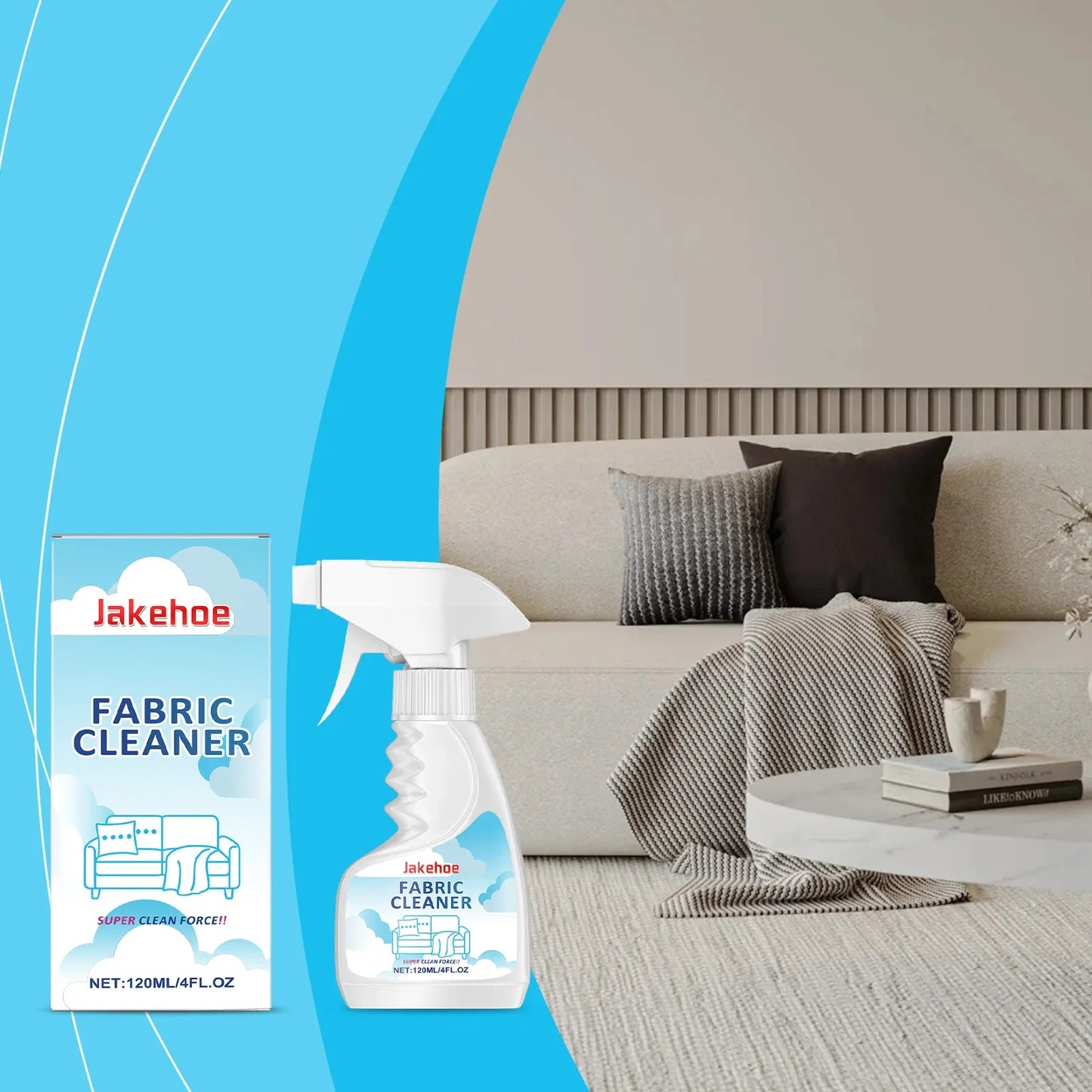 Jakehoe Fabric Foam Cleaner – Sofa, Carpet & Curtain Stains