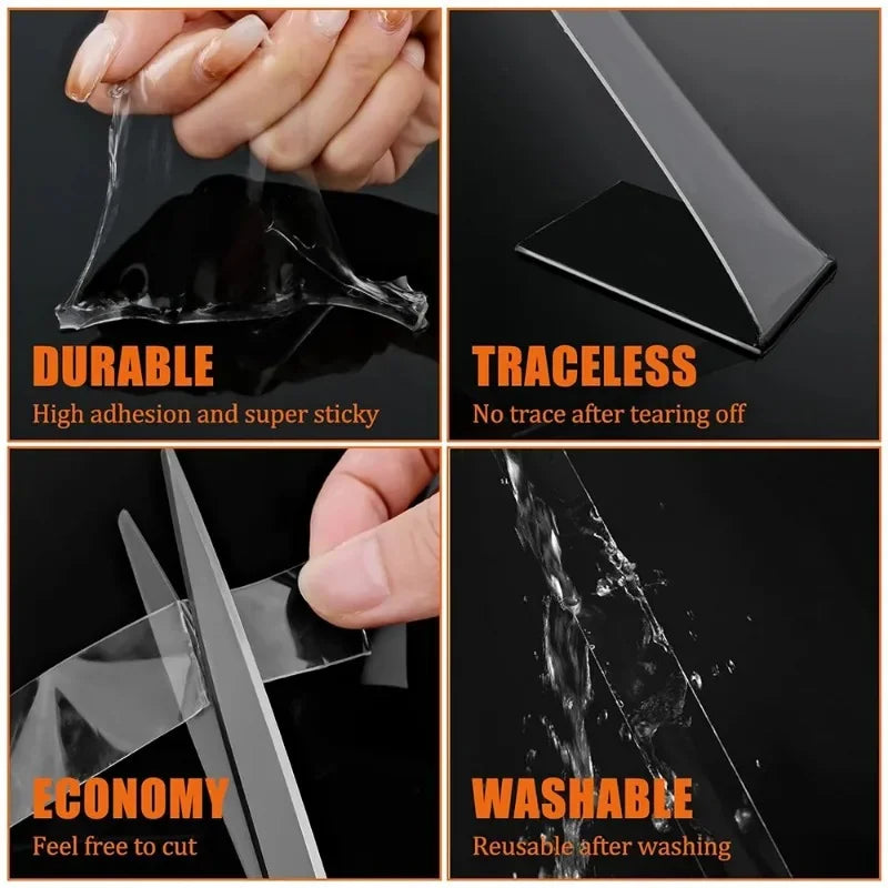 Nano Double-Sided Mounting Tape – Reusable & Traceless