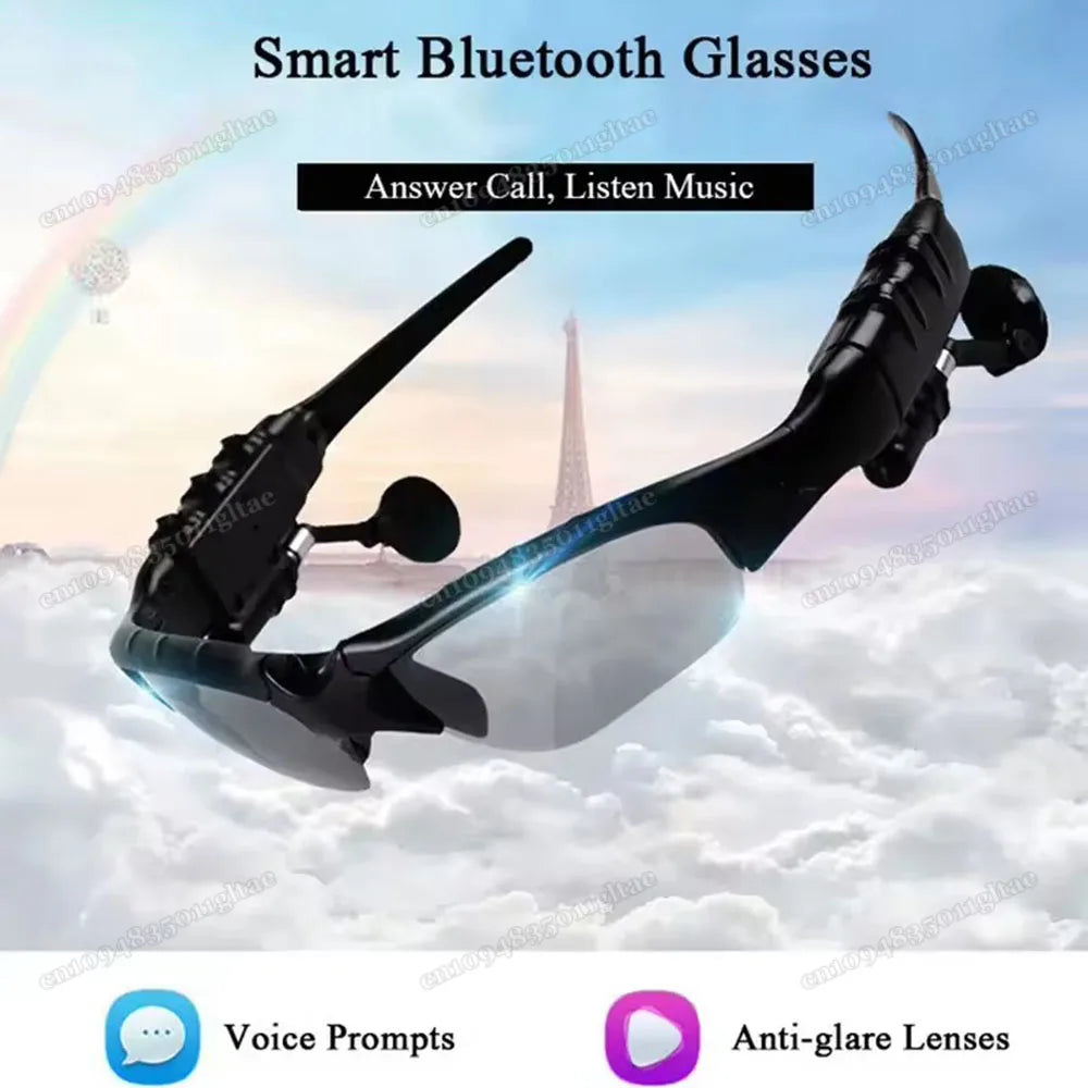Smart Glasses Stereo Earphones Wireless Headset with Mic Glasses Sunglasses for Driving Cycling Sports Noise Reduction Headphon Peaceful Pleasures Health and Wellness