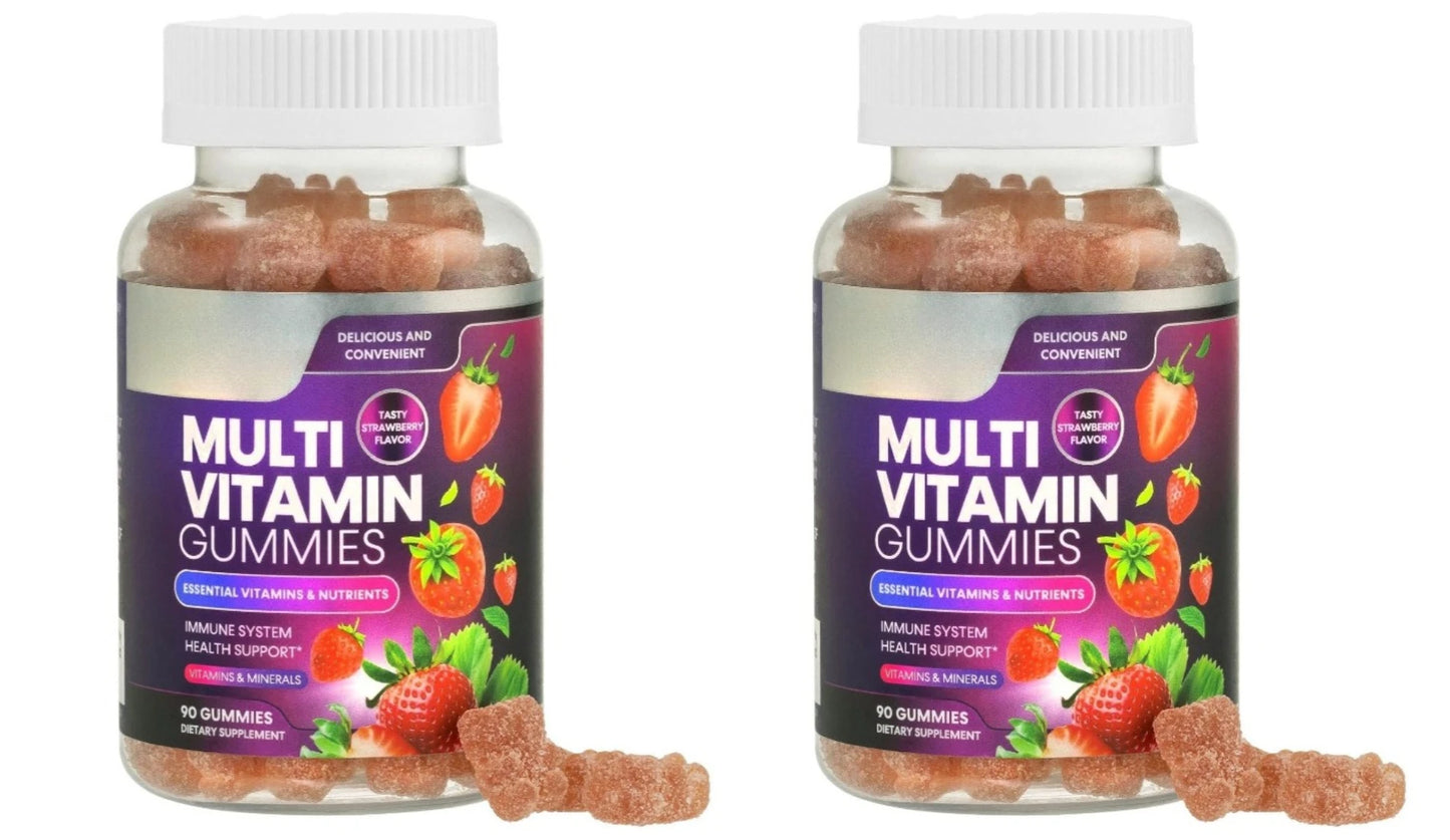 Adult Multivitamin Gummies – Vitamins A, C, D & B12 | 90 Count