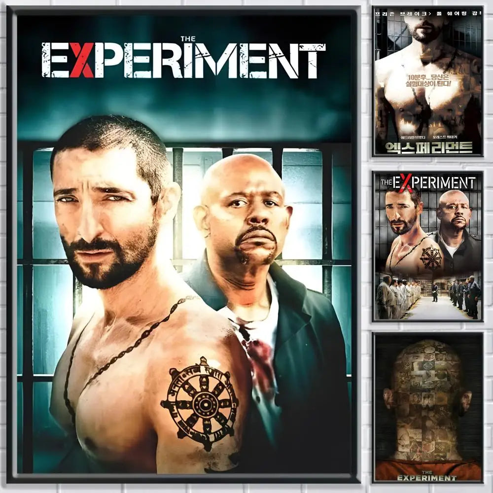 Movie T-The Experiment Poster HD Self Adhesive Waterproof Wall Art Ideal for Home Office Dorm Bedroom Great Gift Peaceful Pleasures Health and Wellness