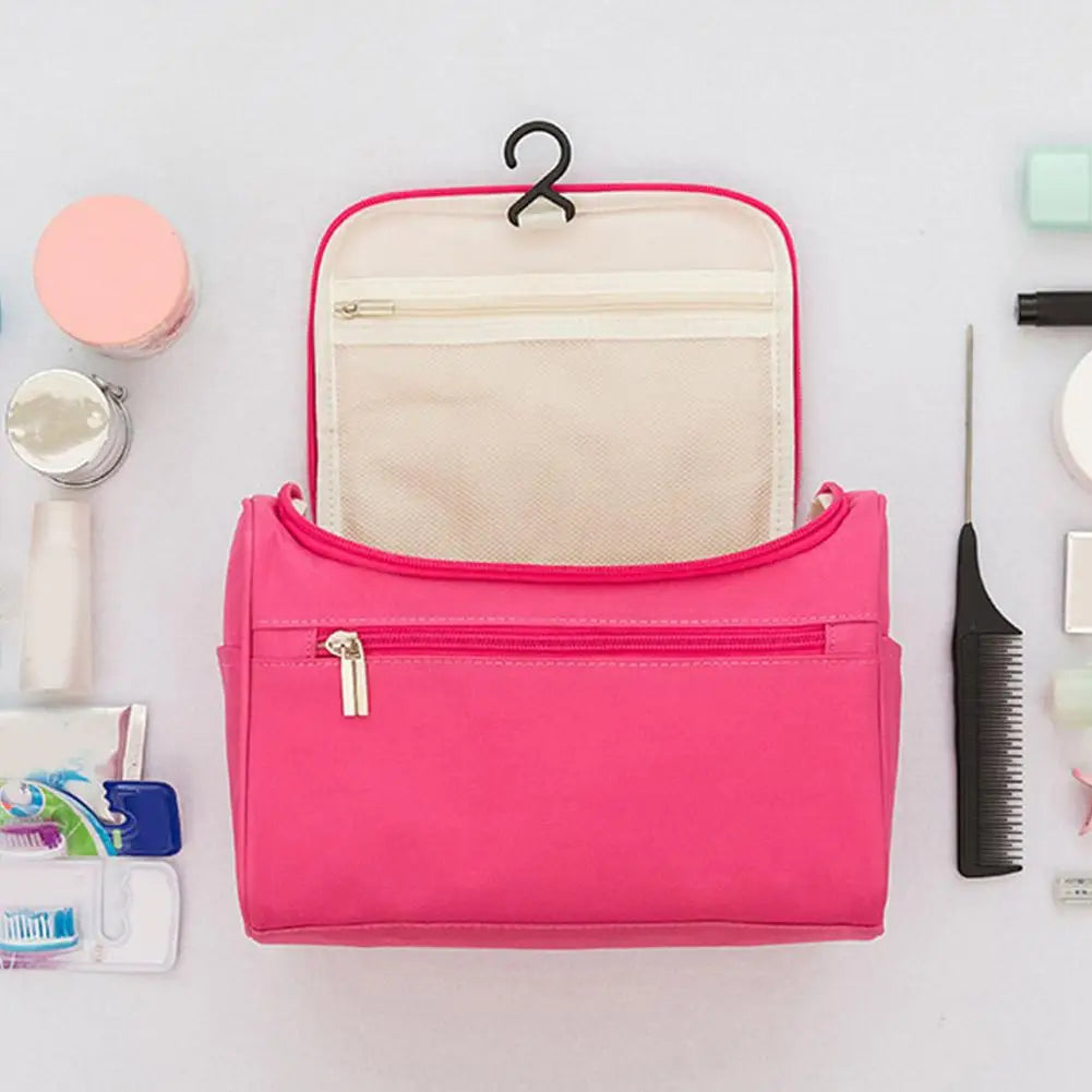 Travel Wash Makeup Bag,Large Capacity Cosmetic Organizer Waterproof Toilet Bag Portable Durable Toiletry Bag for Daily Use Peaceful Pleasures Health and Wellness