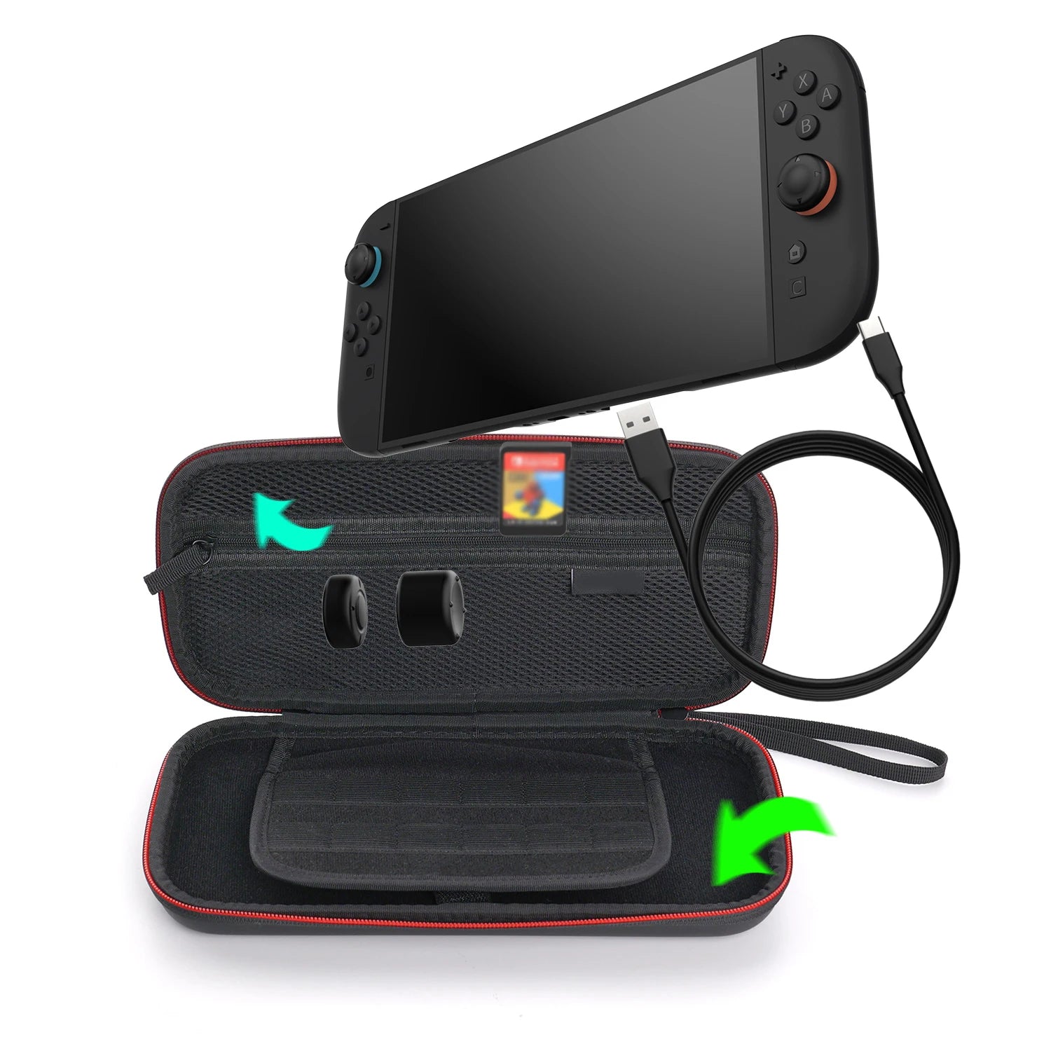 Travel Carrying Case for Switch 2 Console & Accessories Hard Shell Console Storage Bag For Switch 2 EVA Storage Bag Peaceful Pleasures Health and Wellness