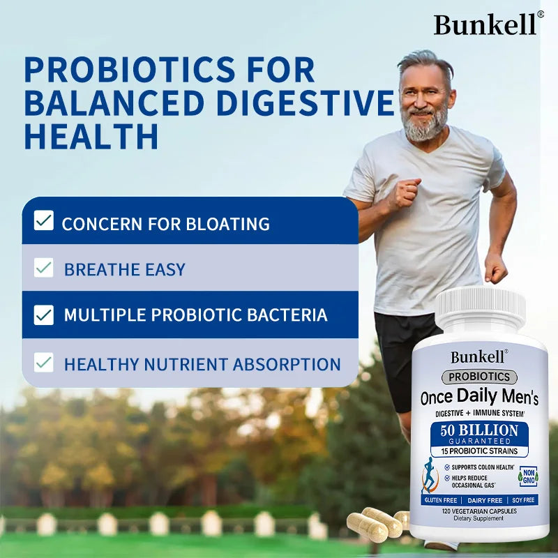 High Strength Probiotics 50B CFU with Prebiotics & Digestive Enzymes for Men - Gas, Bloating, Gut, Digestion & Immune Support Peaceful Pleasures Health and Wellness