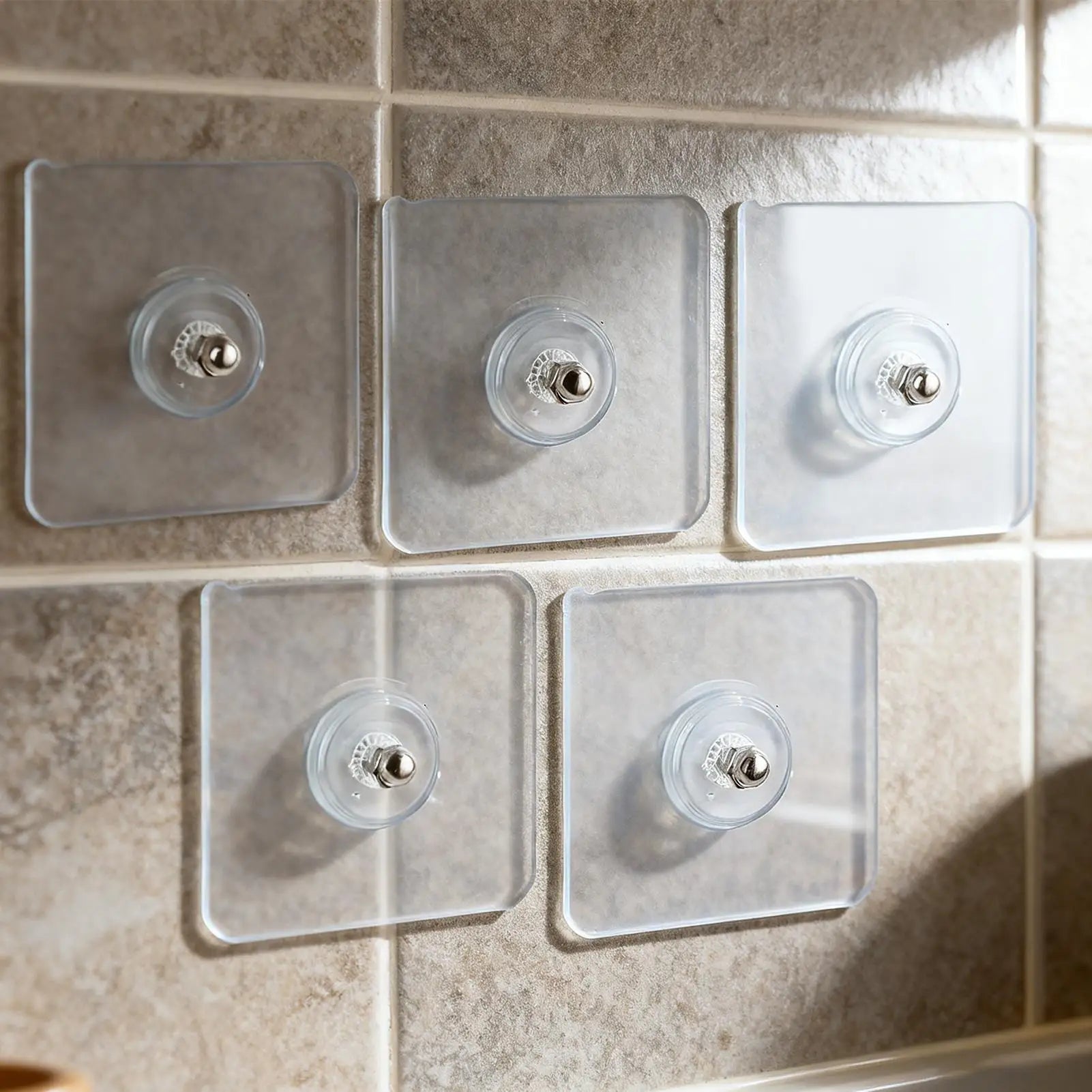 Adhesive Wall Hooks 5 Pieces No Drilling Waterproof Strong Adhesive Hooks Wall Storage For Bathroom Shower Kitchen Living Room Peaceful Pleasures Health and Wellness