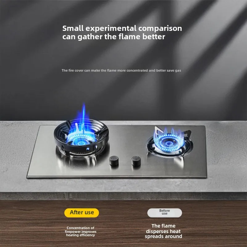 Universal 8 Openings Kitchen Gas Wok Ring Stove Burner Covers Holder Wok Support Rack Anti Slip Windproof Gas Stove Accessories Peaceful Pleasures Health and Wellness