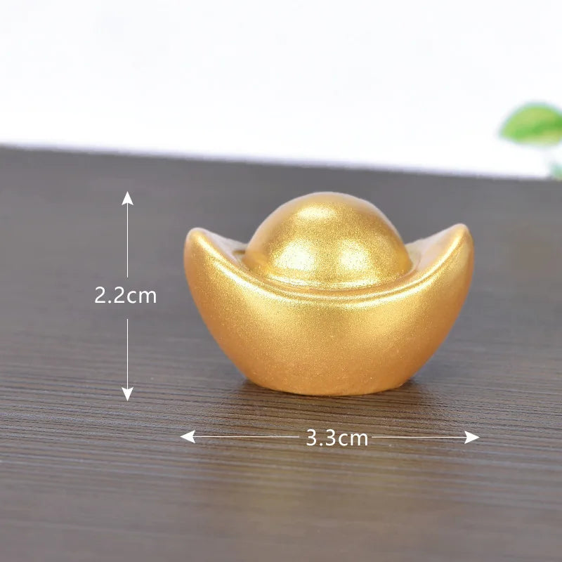 Feng Shui Auspicious Fa Cai Money Tree Gold Ingot Bag Lucky Fortune
