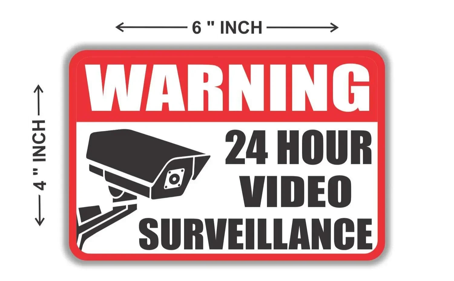 4"*6" 6PCs Video Surveillance Sign Sticker, Vinyl Decals Peaceful Pleasures Health and Wellness
