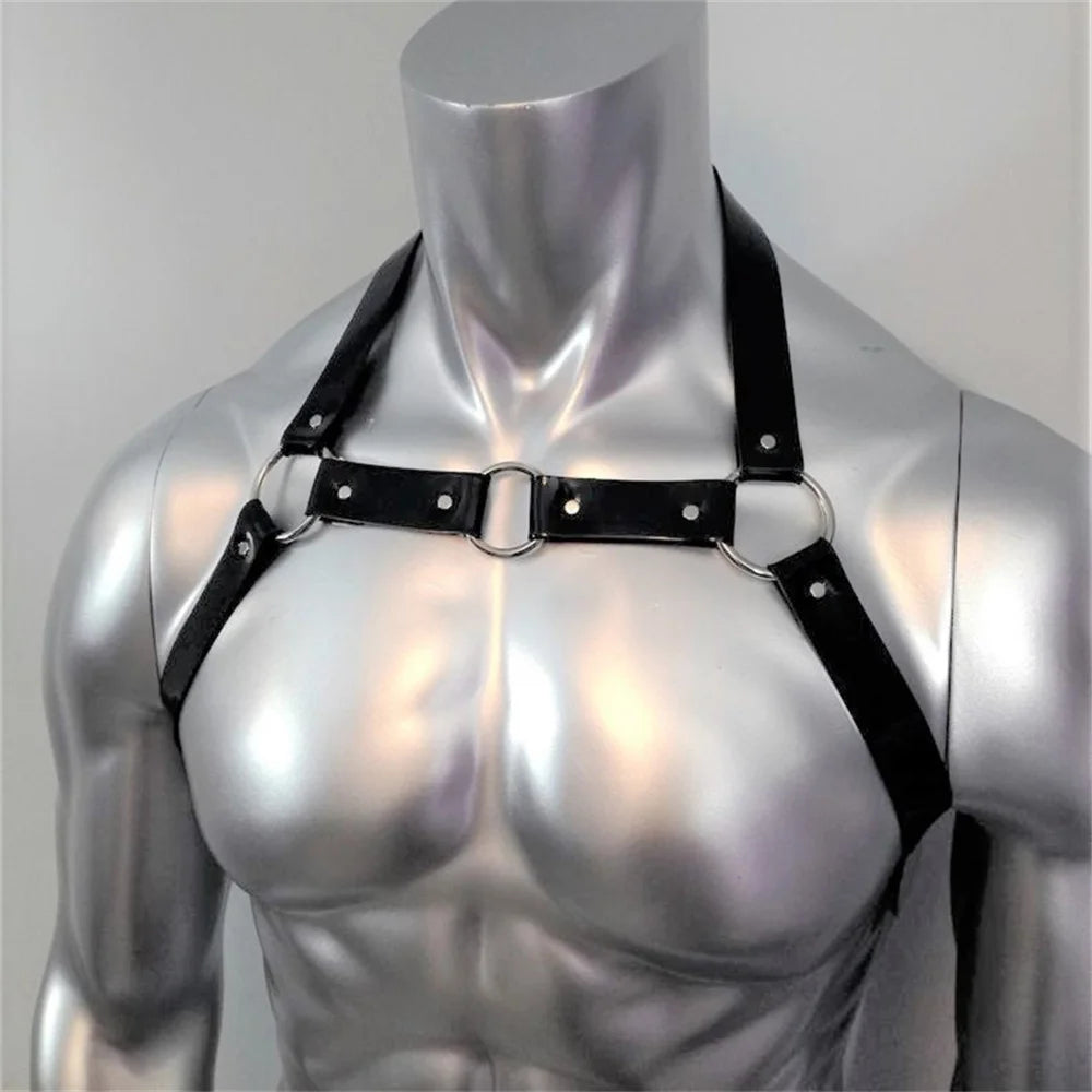 Mens Chest Harness Belt Men Gay Gothic Half Body Bondage Lingerie