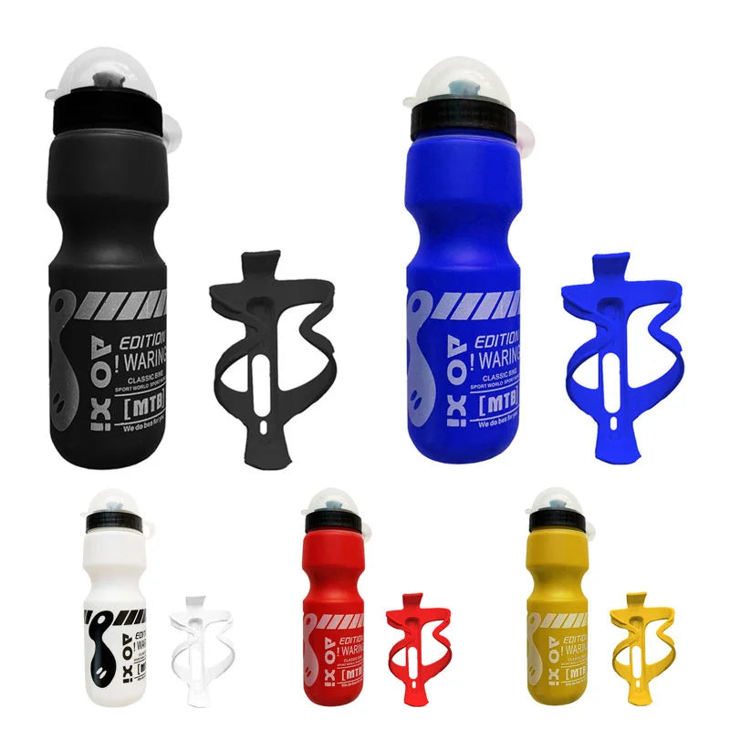 750ml Bike Water Bottle with Cage Holder – Food-Grade Plastic