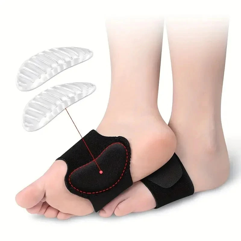 2pcs Unisex Compression Arch Support Insoles Flat Feet High Arches Fallen Arches Heel Fatigue Relief Shoe Inserts Peaceful Pleasures Health and Wellness
