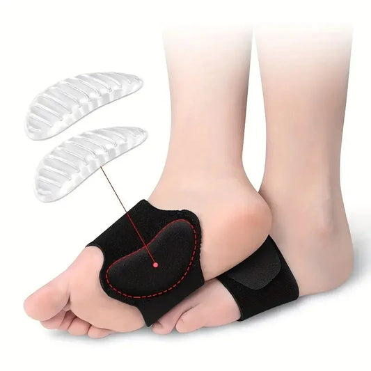 2pcs Unisex Compression Arch Support Insoles Flat Feet High Arches Fallen Arches Heel Fatigue Relief Shoe Inserts Peaceful Pleasures Health and Wellness