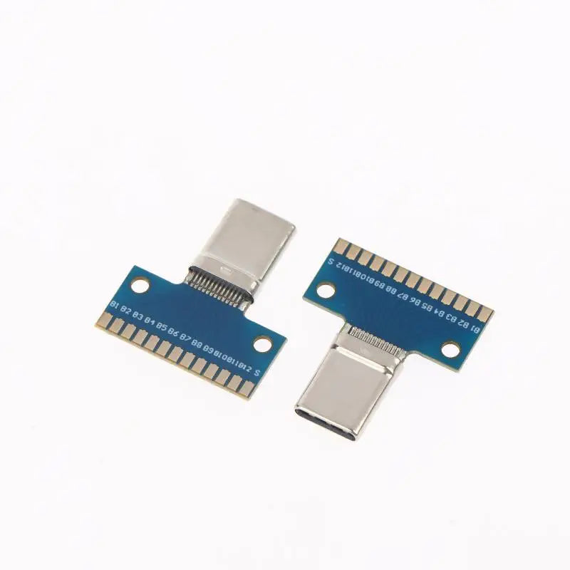 New 2Pcs USB 3.1 Type C Connector 24P Male Female Plug Receptacle Adapter To Solder Cable Test Board PCB DIY Adapter Peaceful Pleasures Health and Wellness Male